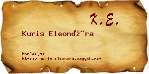 Kuris Eleonóra névjegykártya